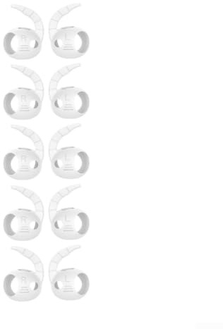 5 par öronkrokar för Samsung Buds 4 Pro – mjuk silikon säker passform sporttillbehör halkfria skydd (vit)