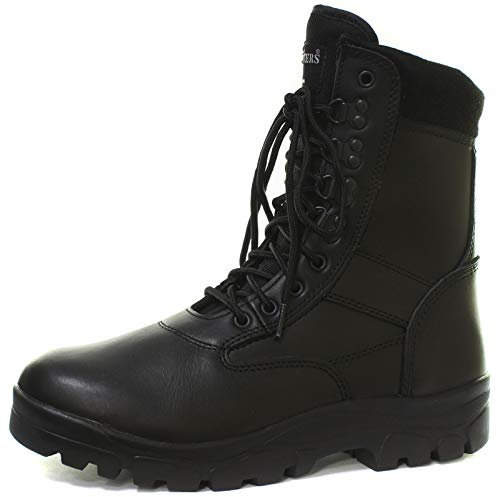 Grafters Top Gun Combat Boot - Black - Black - size UK Mens Size 6