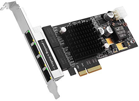 SIIG 4-Port Gigabit PoE PCIe Network Card, LB-GE0811-S1