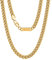 VEXXS 3/4/6mm Herren Panzerkette, 18K Gold beschichtet Cuban Halskette, Miami Kubanische Gliederkette Herren Kette Hip Hop Nickelfrei für Männer (Golden-6mm, 56.00)