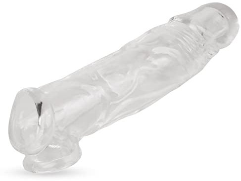 Penishülle Penis Sleeve Penis Extender(17cm) für Penis Vergrößern und Penis Verlängerung,Penismanschetten Dildo mit Hodenring für Verzögerung Ejakulation,Sex Toys Sex Spielzeug für Männer Paare