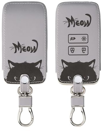 kwmobile Autoschlüssel Hülle kompatibel mit Renault 4-Tasten Smartkey Autoschlüssel (nur Keyless Go) - Kunstleder Schutzhülle Schlüsselhülle Cover