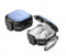 KQXG Cover per Samsung Galaxy Buds Live/Buds FE/Buds 2 / Buds Pro/Buds 2 Pro - Custodia Semi-trasparente Antiurto, PC Rigido e Silicone, Gancio Metallico, Visibilità LED, Case -ST Blu