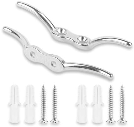 UBRAVE 2 Pezzi Tacchetti per Corda,Bitta in Corda Gancio,Accessori per L'ormeggio della Barca,in Acciaio Inox 316, per Alberi in Scuole E Navi,Include Viti di Montaggio E Tubo di Espansione.