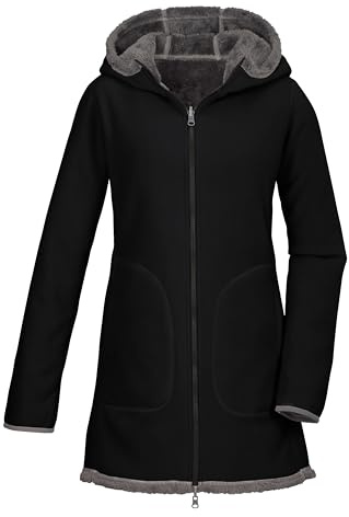 G.I.G.A. DX Donna Parka reversibile in pile/giacca in pile con cappuccio GW 60 WMN KNTFLC PRK, schwarz, 36, 42502-000