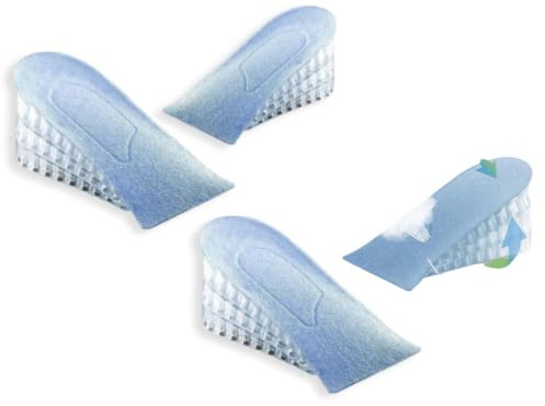 Plantillas ajustables para aumentar la altura de 3 capas, inserciones de silicona para cojín en el talón para hombres y mujeres, elevadores de zapatos Air up, plantilla para zapatos elevados,