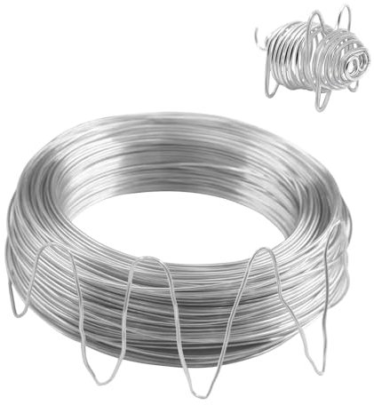 Riisoyu Basteldraht, 3mm x 20m Draht zum Basteln Weich Schmuckdraht Aluminiumdraht Biegsamer Draht Zum Basteln für Schmuck Dekoteile DIY-Skulpturen Kranzherstellung Schmuckherstellung,Silber