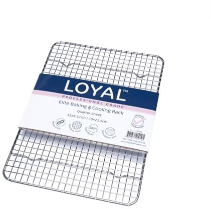 LOYAL Elite Kylgaller 34 x 43 cm, kylgaller av rostfritt stål, kakgaller för stekning, bakning, kylning, rengöringsvänligt, högkvalitativt material – 34 x 43 cm