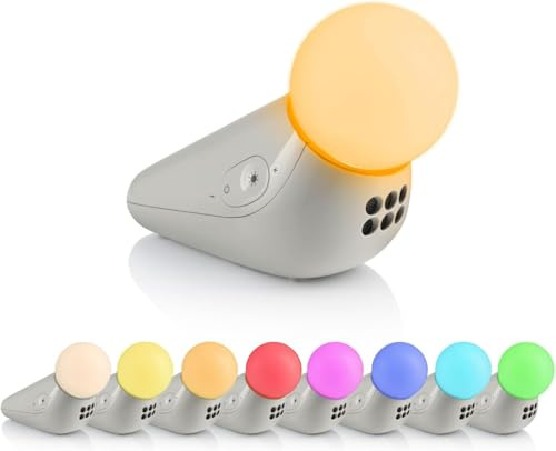 Motorola Nursery - S1 Light and Sound Soother, Soothing Sounds and Lullabies for Children, Multi-Colour Soft Illuminations, Adjustable Volume, Portable and Rechargeable, USB-C, Up to 50 Hours Use