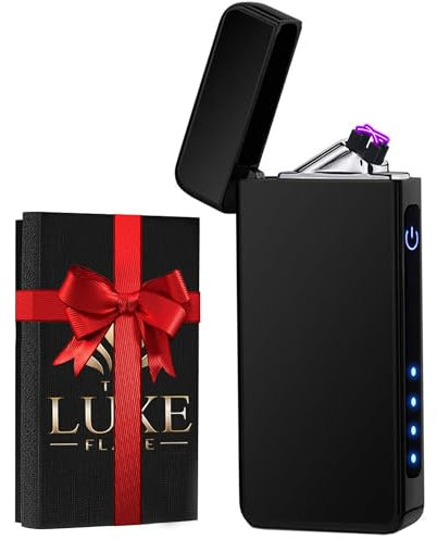 Gifts for Men Him Dad Her Electric Lighter, Windproof Plasma Lighters with Battery Display, Windproof Lighter Rechargeable USB Arc Birthday Gifts for Women, Boyfriend, Husband
