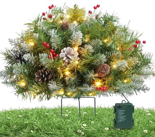 Christmas Prelit Pot Fillers Battery Operated Small Tree Home Decor