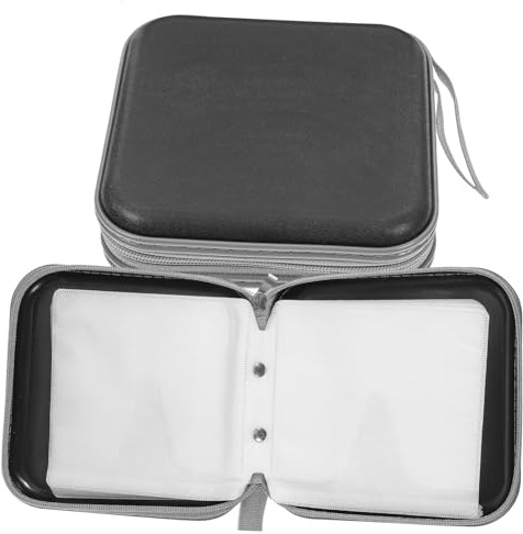iplusmile 2pezzi Porta CD Custodia Organizer per Dvd Slot Cerniera Piccola Leggera Trasporto Riporre CD Dvd Prevenire Danni Umidità Graffi