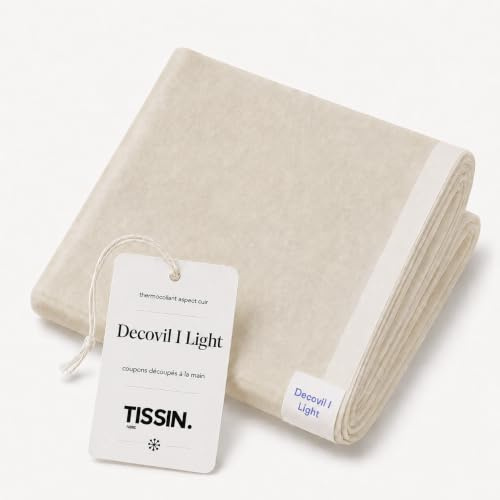 Entretela termoadhesiva estable de aspecto de piel Decovil I Light – 300 x 90 cm – Cupón tejido procedente de un rodillo Vlieseline – Refuerzo para bolsas, bolsas, sombreros y accesorios de costura