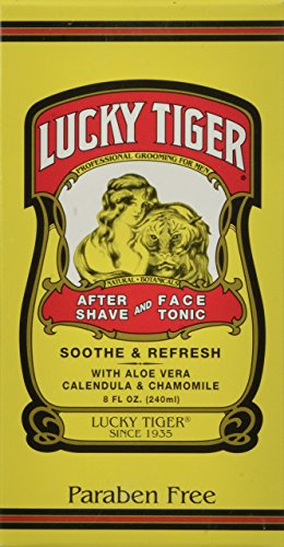 Lucky Tiger After Shave and Face Tonic (8 Fl Oz) – Alcohol-Free Aftershave Lotion for Men – Soothing Face Toner with Aloe Vera, Calendula & Chamomile for Razor Burn Treatment