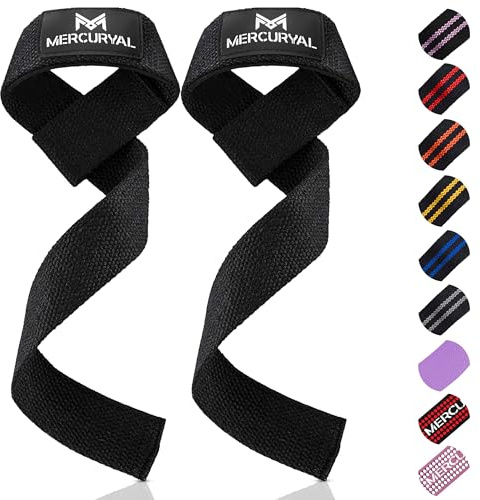 MERCURYAL Band Gym - Powerlifting Straps - Gym Tillbehör - Gym Tillbehör - Lyftband - Gym Grytlappar - Dödvikt