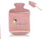 Wärmflasche 2.0L mit Deckel und Kuschelweichem Fellbezug, Kängurutasche - Auslaufsicher, Bettflasche mit weichem Abnehmbarem Bezug, ideal zur Schmerzlinderung (Sunflawer pink)