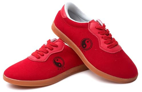 ForceRoute Chaussures Kung Fu Wushu Wing Chun,Chaussures d'entraînement Chinoises Taichi,Homme Femme,Karate Taekwondo Chaussures,Shaolin Qi Gong Wing Chun Les Chaussures,Canevas,Unisexe