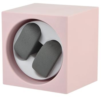 Junterone Caja giratoria para relojes mecánicos, movimiento silencioso, rotador automático, armario para relojes rosa, rosa, Rosa.