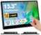 Missun Pantalla táctil portátil 13,3 Pulgadas FHD 1920 × 1080 IPS Monitor táctil para computadora portátil HDMI VGA Plug & Play Soporte Soporte VESA Compatible con computadoras portátiles PC Mac