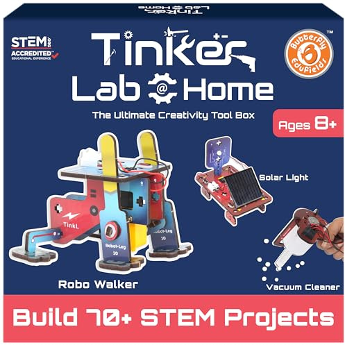 Butterfly EduFields 70+ STEM Robotic Projects Kit for Kids Age 8-10-12-14