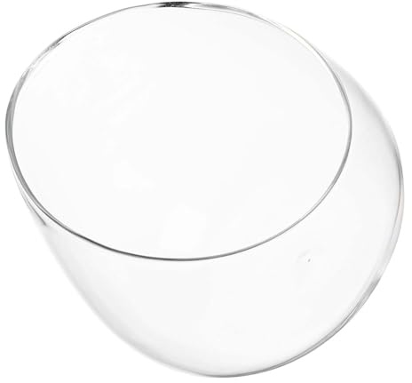 FONDOTIN Bol Verre Incliné pour Terrarium de Plantes Succulentes Vase Écologique à Bulle Transparent pour Mousse Micro-Paysage Décoration de Bureau et Maison Terrarium de Table Facile