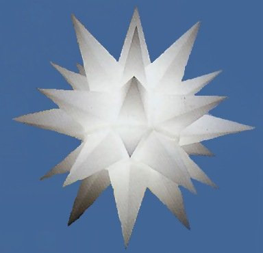 Sommerstern Herrnhut für Außen, Kunststoff, 40 cm, mit Beleuchtung und Aufbewahrungskarton, Sommer, Stern, Sterne, Sommersterne original Herrnhuter Stern, opal