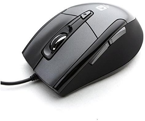 Noiseless USB Optical Gaming Computer Wheel Mouse 1600 DPI Super Quiet JNL-101K Black Silent