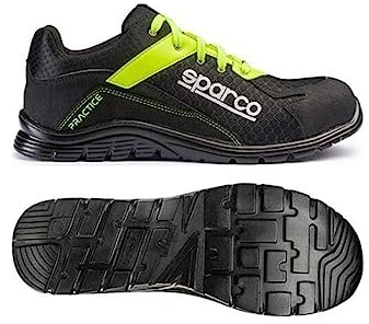 Sparco S0751748NRGF Scarpa Antinfortunistica da Lavoro, Multicolore (Nero/Giallo Fluo), 48 EU
