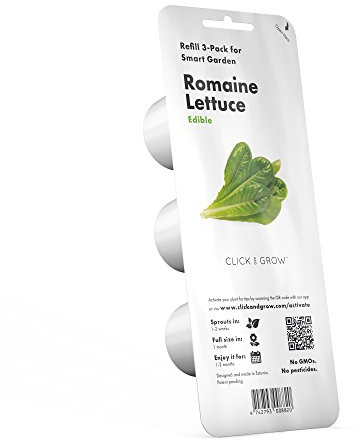 Click & Grow Smart Garden, Ricambio Vasi di Terriccio di Lattuga Romana, Kit con 3 Capsule