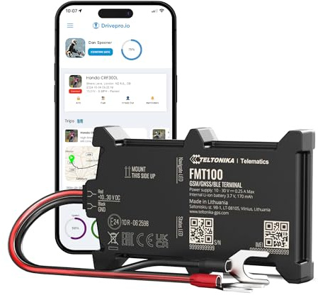 DrivePro FMT100 Vehicle Tracker, Hard-Wired Tracking Device | 12 Months PRO