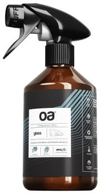 OA Limpia Cristales Coche CAR GLASS (250 ml) I Limpiar Cristales Coche Interior I Limpiador de Cristales Auto I Producto para la Limpieza y Protección de Superficies Cromadas y de Vidrio en el Coche