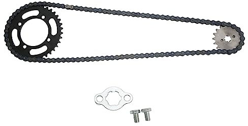 Kettenrad-Kit, Universeller Vorderer und Hinterer Kettenrad-Kettenersatz 420 Kette 155mm 37T Ritzel hinten, 420 17T Ritzel vorne Kettenrad-Kit für Dirt Motocross ATV GO KART