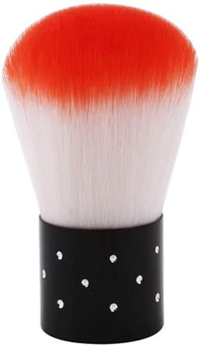 Spazzola morbida per nail art, per rimuovere la polvere e rimuovere la polvere, pennelli per trucco, fard, strumenti artistici, rosso alla moda