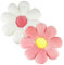 RHHGHY 2 x Blumenkissen, Kissen Blume, Kissen Blumenform, Weiß und Rosa Blumen Kissen, Kissen Sofa, Kissen Bunt, Cute Pillow, Plüsch-Bodenkissen für Schlafzimmer, Sofa, Stuhl, Dekoration 38cm