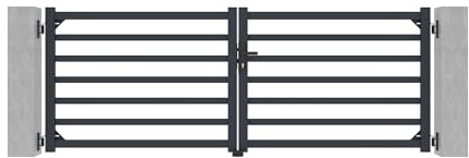 Casanoov Aluminium Driveway Folding gate 3m ANTELAO 300B110 Grey