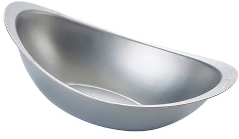 Warmhm Insalatiera Insalata scodella di grandi dimensioni portafrutta Tutto stoviglie da cucina ciotola di casa ciotola del cibo Acciaio inossidabile Silver