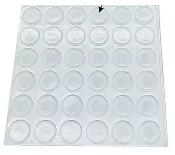 Lot de 36 Tampons en Silicone Transparent, 15 mm Diamètre, 2 mm Épaisseur, Antidérapant pour Meubles, Tiroirs et Portes