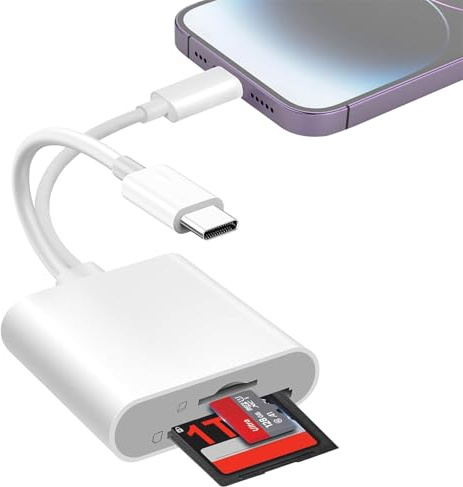 USB C SD Card Reader Type C Memory Card Reader 2 Slots, Plug and Play