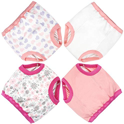 Flyish Baby Trainingshose Kinder Trainingswäsche Kleinkind Töpfchen Trainingshose Baby Unterwäsche Toilettentraining, 3 Jahre, Mädchen-4 Stück