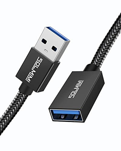 SOLMIMI Cable de extensión USB USB A macho a A hembra Cable de extensión USB 3.0 para memoria USB, teclado, impresora, escáner, PS4, PS5, concentrador USB, cámara, disco duro externo - 1,2 m