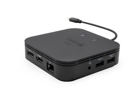 i-tec Thunderbolt 3 Dockingstation 2x4K mit 60W Stromversorgung - 1x DisplayPort, 1x HDMI, 1x USB 3.1, 1x USB 2.0, 1x GLAN Ethernet, 1x Audio - für MacOS, Windows, Linux