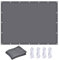 Sonnensegel Wasserdicht Rechteckig 2 x 5 m 98% UV Schutz Windschutz Wetterschutz Sonnenschutz Sunsegel Rechteckig 4 × 1.5 m Seile für Garten Terrasse Camping, Dunkelgrau