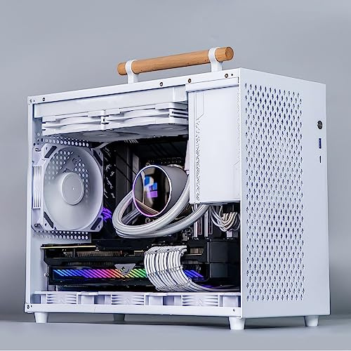 VBESTLIFE Boîtier de Jeu PC M ATX, Châssis ATX 20,6 L, 375 X 298 X 185 Mm, Type C, USB 3.0, Prise en SSD 6 X 2,5 Pouces, Refroidissement par Eau 240, Alimentation ATX, Double