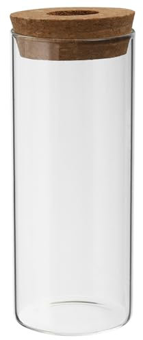 PATIKIL 7.9x2.6 Plant Propagation Terrarium, Glass Cylinder Vase Desktop Glass Planter with Cork Stopper for Hydroponic Plants Centerpieces