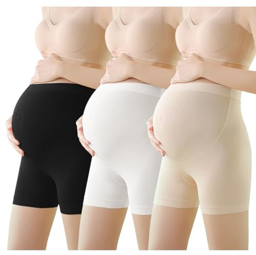 ACMEDE Mutandine Maternità Slip Gravidanza Set di 3 Donne Seamless Slip di Gravidanza Slip senza Cuciture per la maternità Boxer per Sottogonne 45-85kg, 3 pacchetto, M
