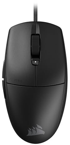 Corsair M55 Mouse da Gioco FPS Leggero e Cablato – 16.000 DPI – Sei Pulsanti Programmabili – Impugnature Laterali Testurizzate – Nero