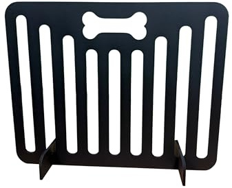 See-Through Dog Barrier, Versatile Freestanding Dog Gate, Indoor Wood Fence (Black, 60 x75 cm/medium dogs)