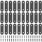 30 Pz Piatte Staffa Angolare Piastra Acciaio Inox, Staffa Piatta Forata Piastra di Giunzione Piatta Nero, Connettore Piastre Piatta Staffe di Riparazione per Mobili Sedie Tavoli Letti(50x16x2 mm)