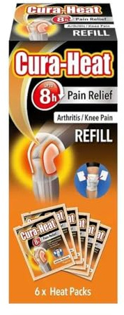 Cura-Heat Arthritis & Knee Pain Refill x6 Heat Packs | Upto 8 Hours Pain Relief