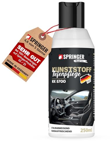 SPRINGER RX5700 - - Kunststoff-Tiefenpflege 250 ml - - Made in Germany - - Cockpit-Pflege Intensive Farbauffrischung - - Schutz vor Versprödung & Abnutzung - - Auto Kunststoffreiniger